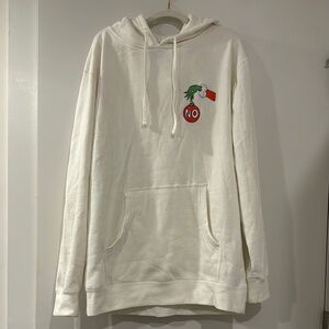 Grinch Christmas Hoodie with Embroidered Design